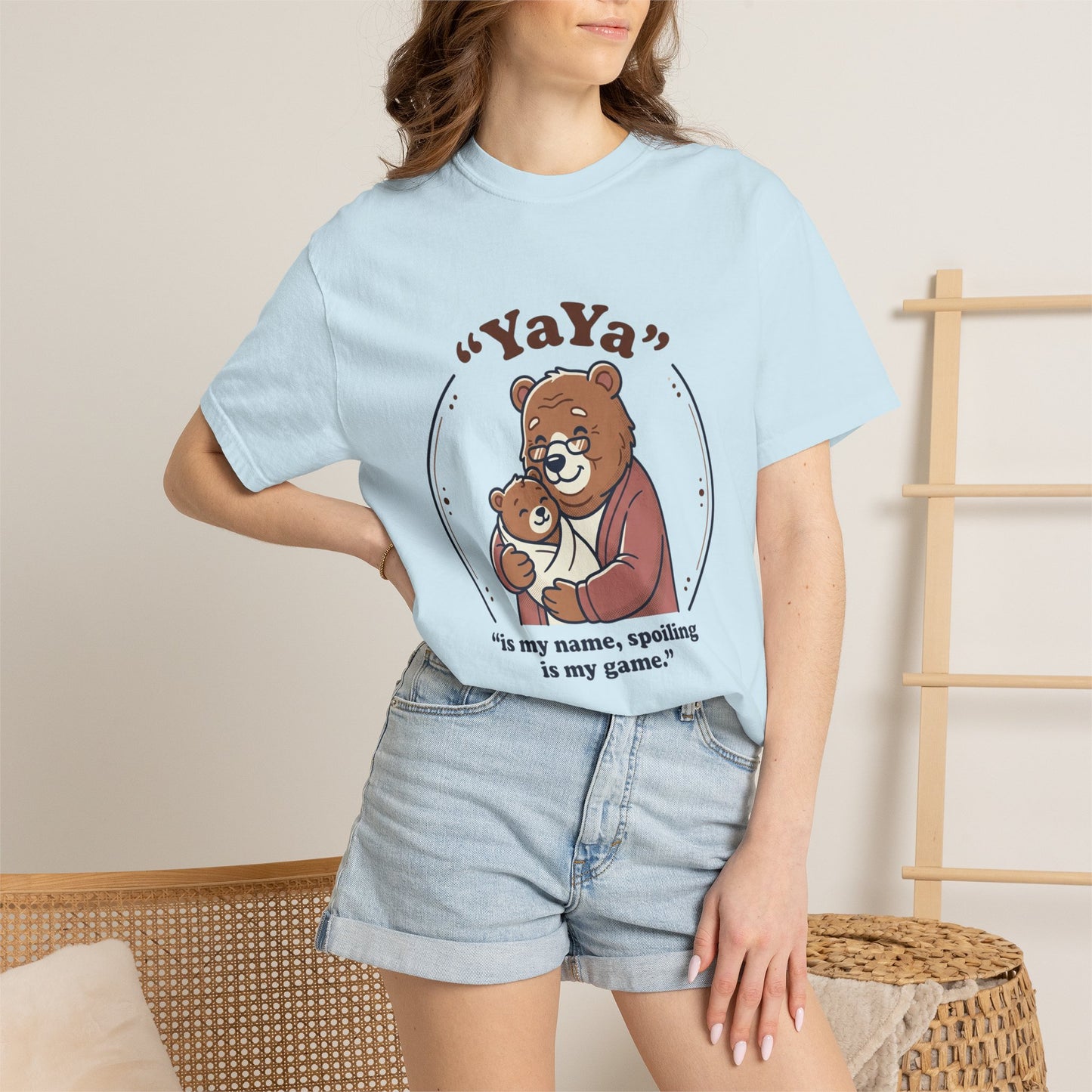 YaYa Bear T-Shirt — "is my name, spoiling is my game." Cute Grandma Gift