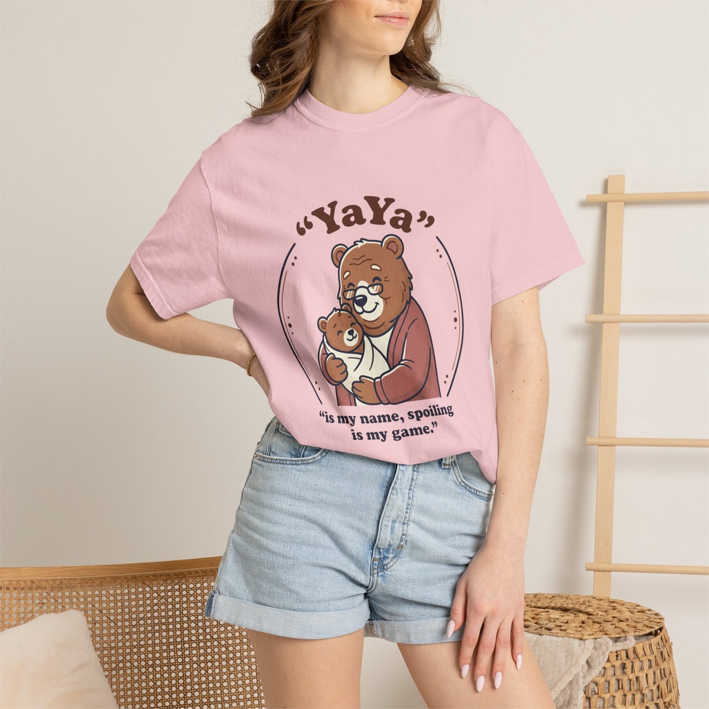 YaYa Bear T-Shirt — "is my name, spoiling is my game." Cute Grandma Gift