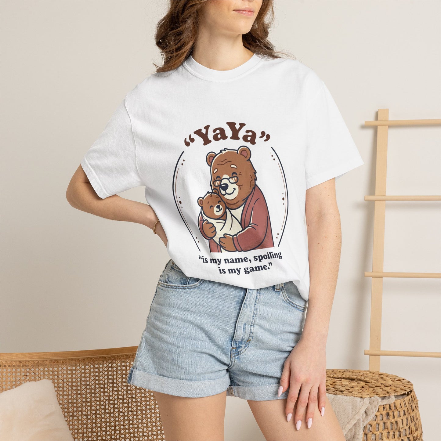 YaYa Bear T-Shirt — "is my name, spoiling is my game." Cute Grandma Gift