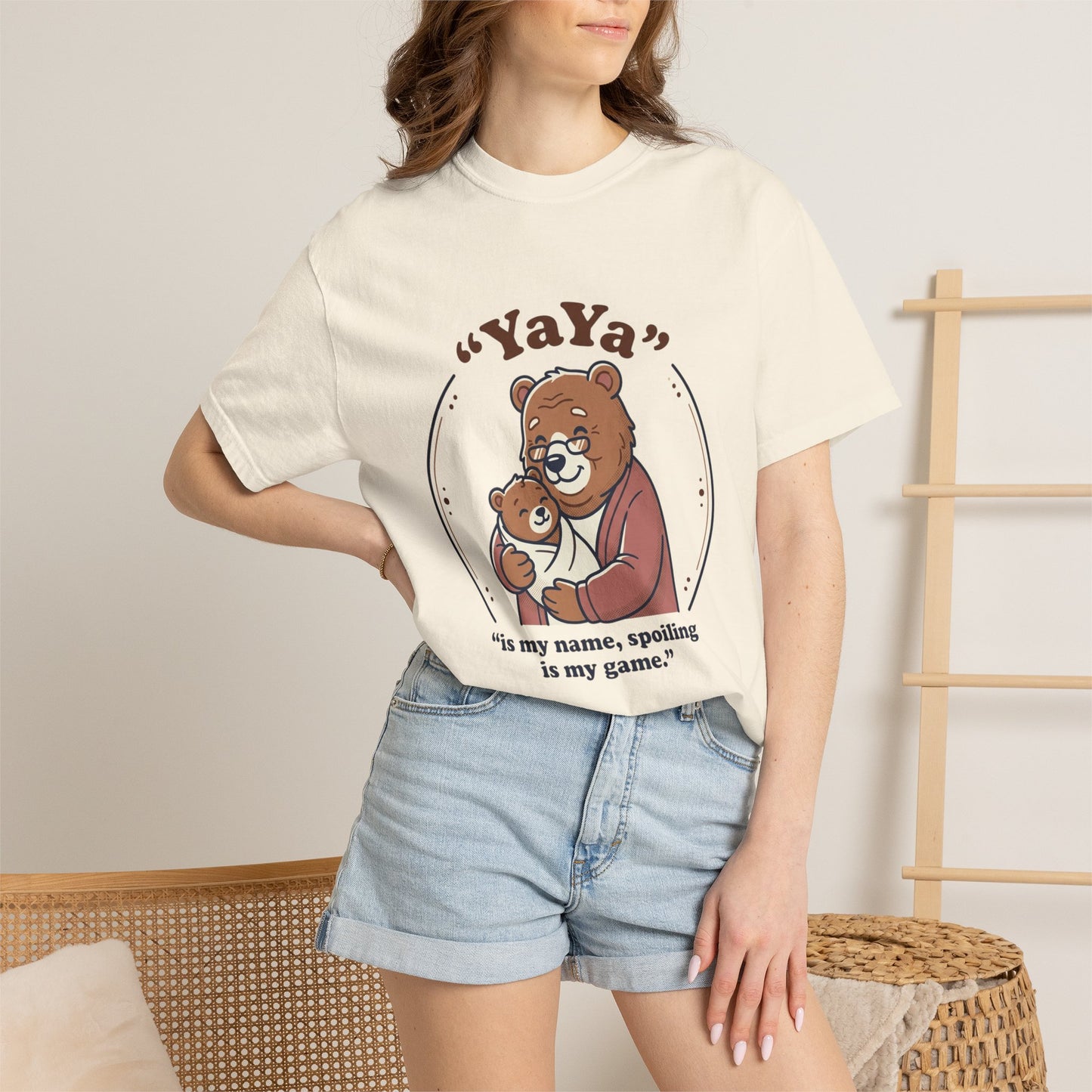 YaYa Bear T-Shirt — "is my name, spoiling is my game." Cute Grandma Gift